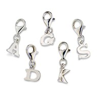 SMALL SILVER INITIAL CHARMS