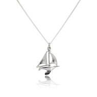 SAILING BOAT PENDANT IN SILVER OR GOLD