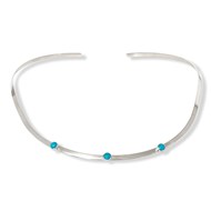 MONTEREY SILVER COLLAR WITH TURQUOISE
