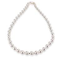 GRADUATED SILVER BALL NECKLACE