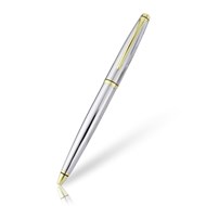CHROME BALLPOINT PEN WITH GOLD PLATE