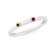 CLEOPATRA RING WITH TWO RUBIES