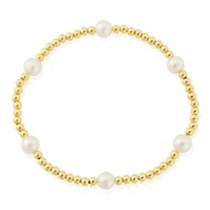 ATHENA PEARL BRACELET WITH GOLDFILL BEADS