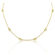 9ct GOLD TWISTED RING NECKLACE