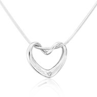 TWISTED HEART PENDANT WITH DIAMOND