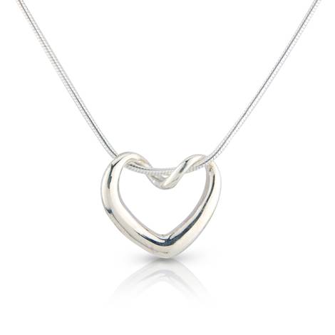 Amazon.com: WRISTCHIE 925 Sterling Silver Tiny Minimalism Floating Heart  Necklace 17.5