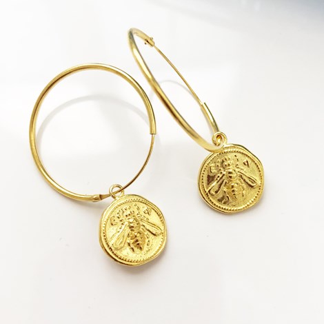 Deborah Blyth | Roman Coin Hoop Earrings